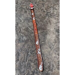 American Country Music Brazos Joe Belt,1‎ 1/2"wide,Hand Made tooled Painted